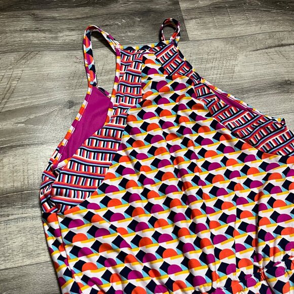 Laundry By Shelly Segal Sleeveless Waist Tie Midi Dress Multi Women’s Size S - Picture 6 of 10